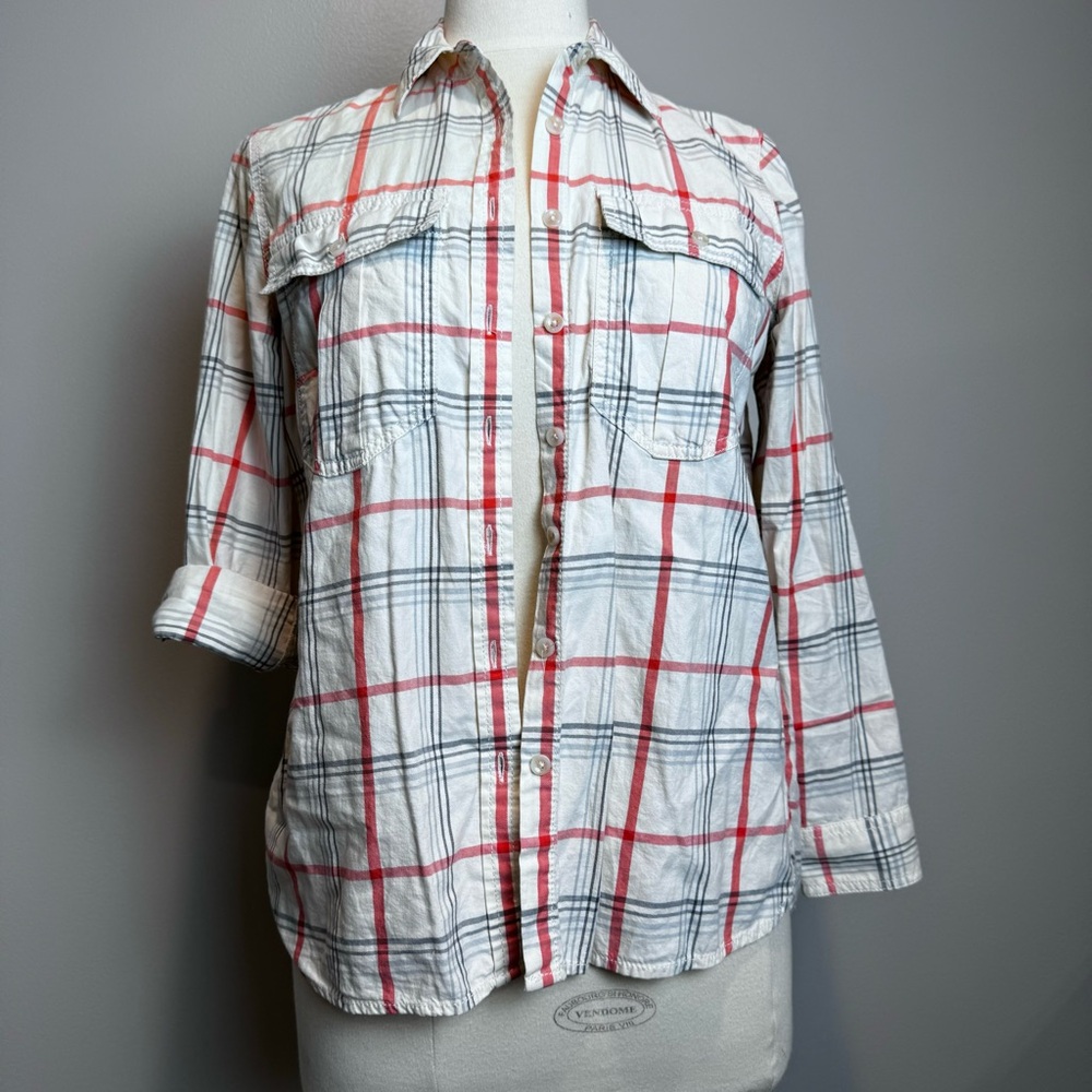 Orange, Grey and White Flannel